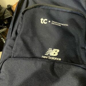 New Balance Blue Backpack with Gold Logo